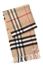 Men's Burberry Heritage Check Cashmere Scarf, Size - Brown