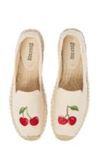 Women's Soludos Cherries Embroidered Espadrille M - Pink