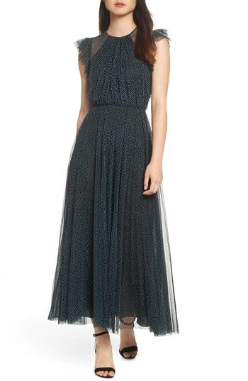 Women's Jill Jill Stuart Flocked Dot Tulle Dress - Black