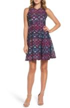 Women's Maggy London Textured Fit & Flare Dress - Purple
