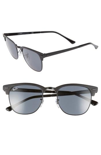 Men's Ray-ban Icons 51mm Browline Sunglasses - Shiny Black