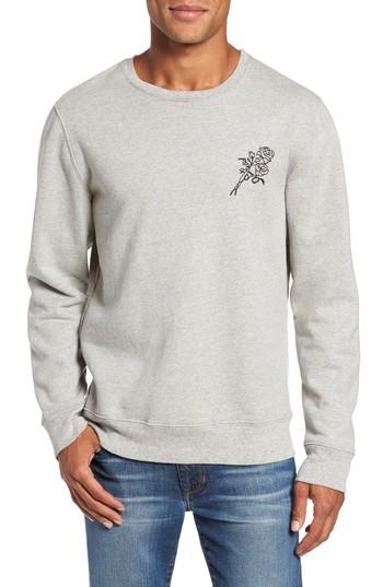 Men's Frame Rose Embroidered Crewneck Sweatshirt