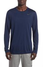 Men's Nike Long Sleeve Training T-shirt, Size - Blue