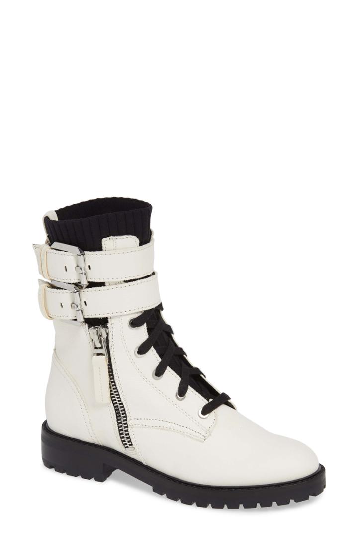 Women's Dolce Vita Wylie Combat Boot M - Ivory