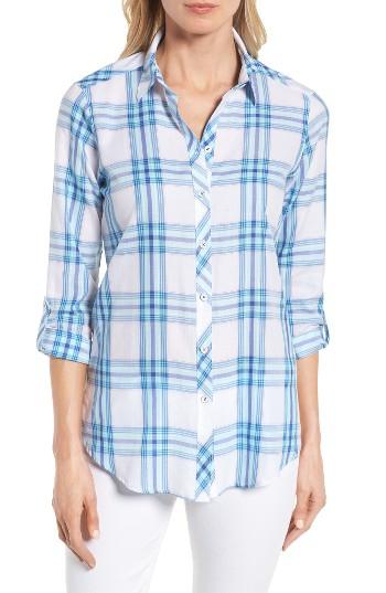 Women's Foxcroft Roll Tab Plaid Shirt