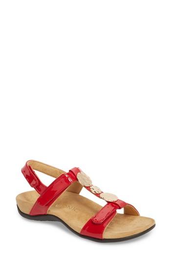 Women's Vionic Farra Orthaheel Sandal M - Red