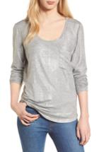 Women's Love, Fire Shine Pocket Tee - Grey