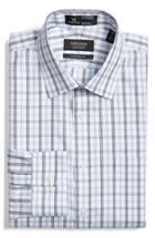 Men's Nordstrom Men's Shop Smartcare(tm) Traditional Fit Check Dress Shirt 35 - Blue