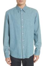 Men's Rag & Bone Fit 3 Chambray Denim Shirt - Blue