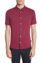 Men's Emporio Armani Slim Fit Knit Shirt - Burgundy