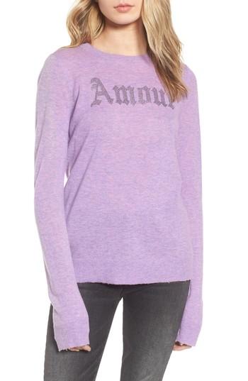 Women's Zadig & Voltaire Miss Bis Cashmere Sweater - Purple