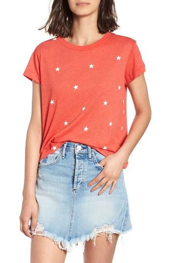 Women's Wildfox Football Star No.9 Tee - Red