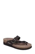 Women's Mephisto 'helen Twist' Nubuck Leather Sandal M - Black