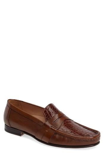 Men's Mezlan Marconi Penny Loafer M - Brown