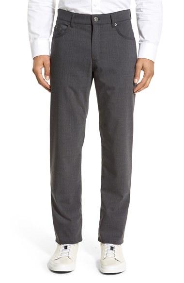 Men's Brax 'manager' Five-pocket Wool Pants X 32 - Grey
