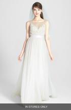 Women's Watters 'jacinda' Embellished Silk Charmeuse Dress