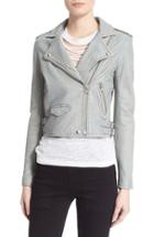 Women's Iro 'ashville' Lambskin Leather Moto Jacket Us / 36 Fr - Grey