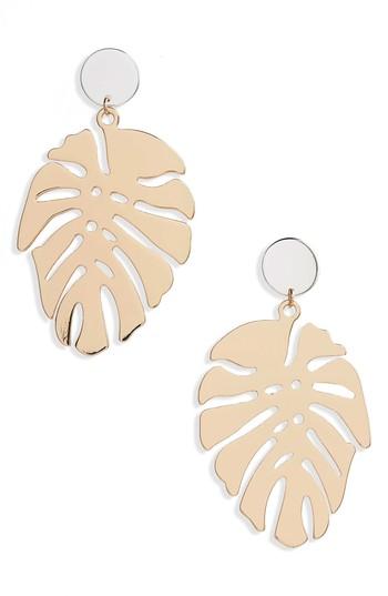 Women's Kitsch Palm Leaf Drop Earrings