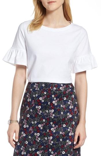 Women's 1901 Ruffle Sleeve Top - White