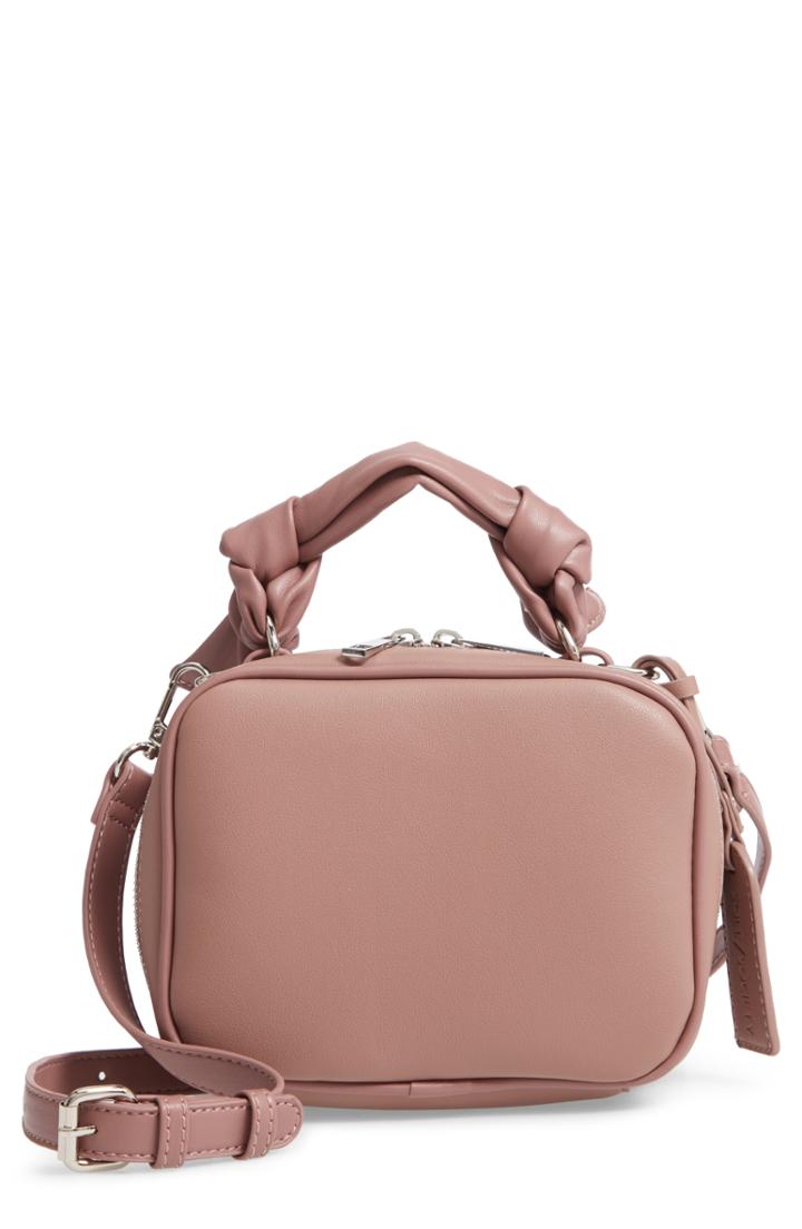 Sole Society Douga Faux Leather Crossbody Camera Bag - Pink