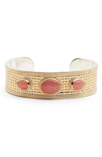 Women's Anna Beck Guava Quartz Medium Cuff Bracelet