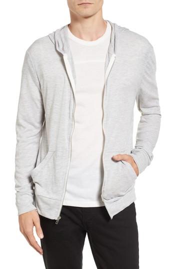 Men's Alternative Lightweight Eco-heather Zip Front Hoodie - Beige