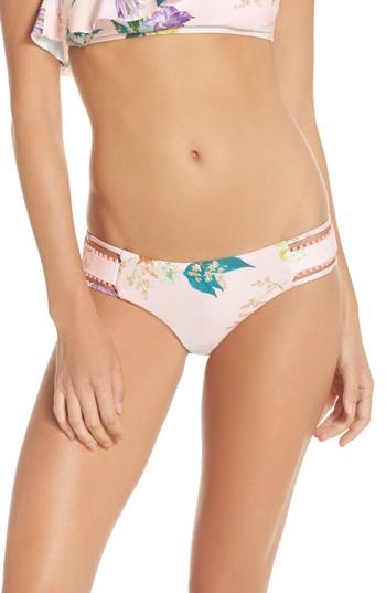 Women's Isabella Rose Blossoms Bikini Bottoms - Coral