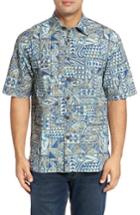 Men's Kahala Ehukai Classic Fit Print Sport Shirt, Size - Blue