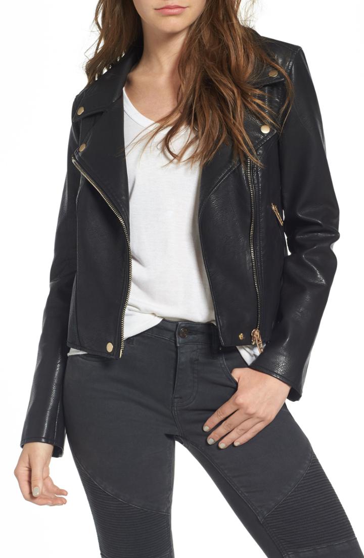 Women's Blanknyc Life Changer Moto Jacket, Size - Black
