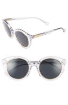 Women's Sonix Holland 50mm Gradient Round Sunglasses - Black Solid/ Clear