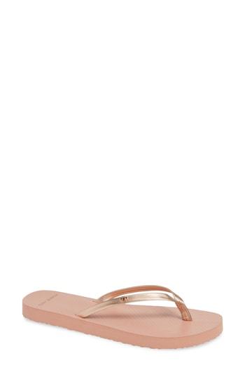 Women's Tory Burch Logo Metallic Flip Flop
