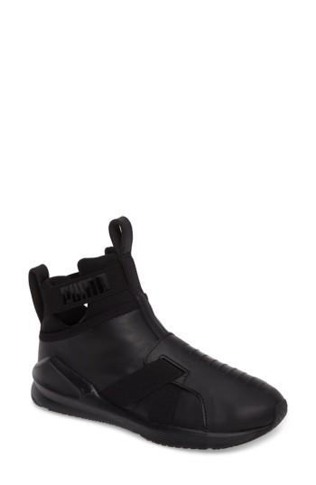Women's Puma Fierce Strap Training Sneaker .5 M - Black