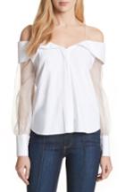 Women's Alice + Olivia Prim Puff Sleeve Blouse - White