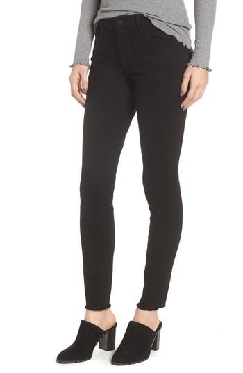 Women's Dl1961 Margaux Raw Hem Skinny Jeans - Black