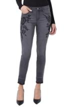 Women's Liverpool Sadie Embroidered Release Hem Jeans - Grey