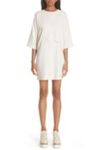 Women's Stella Mccartney Fringe Back Draped Dress Us / 38 It - White