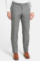 Men's Canali Flat Front Wool Trousers