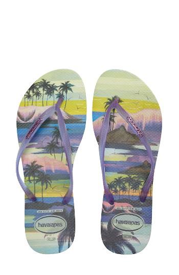 Women's Havaianas 'slim Paisage' Flip Flop /36 Br - Purple