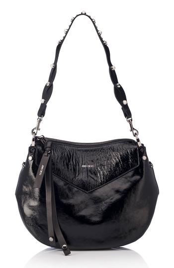 Jimmy Choo Artie Textured Leather Hobo - Black