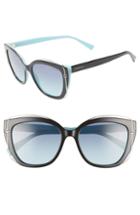 Women's Tiffany & Co. 54mm Gradient Cat Eye Sunglasses - Black/ Blue Gradient