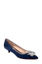 Women's Badgley Mischka Vail Embellished Kitten Heel Pump M - Blue