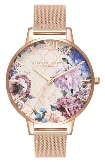Women's Olivia Burton Glasshouse Mesh Strap Watch, 38mm