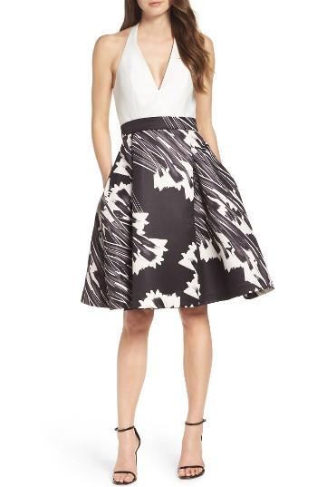 Women's Halston Heritage Twill Fit & Flare Dress