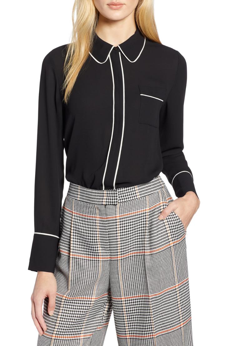 Women's Halogen X Atlantic-pacific Ribbed Shimmer Top