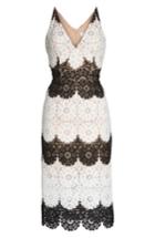 Women's Dress The Population Vera Crochet Stripe Sheath Dress