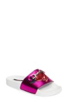 Women's Topshop Fierce Embroidered Slide Sandal .5us / 37eu - Pink