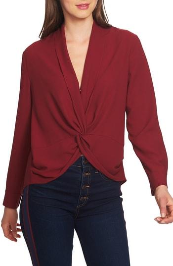 Women's 1.state Twist Front Blouse - Red