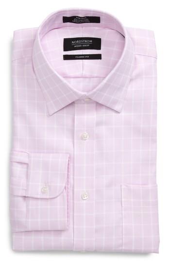 Men's Nordstrom Men's Shop Classic Fit No-iron Check Dress Shirt .5 33 - Pink