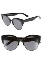 Women's Diff Stella 55mm Polarized Cat Eye Sunglasses - Black/ Grey