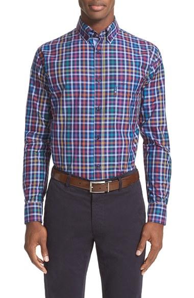Men's Paul & Shark Competition Fit Check Sport Shirt